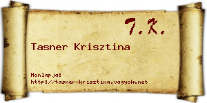 Tasner Krisztina névjegykártya